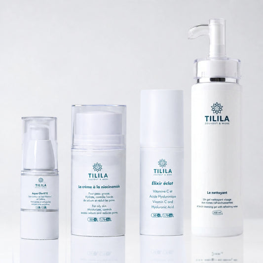 Routine Éclat jour et nuit (Niacinamide, Vitamine C, Acide hyaluronique) - Tous types de peau (idéale peau grasse)